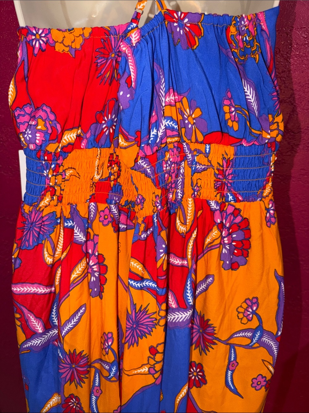 NWT Modcloth For the Love of Fedtival Season Bold Floral Jumpsuit. Sz 14. - Picture 7 of 15